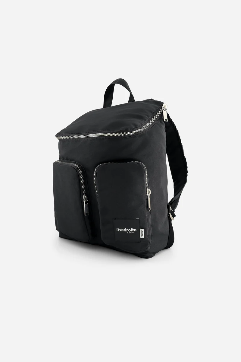 Abel le sac à dos - Polyester recyclé Noir