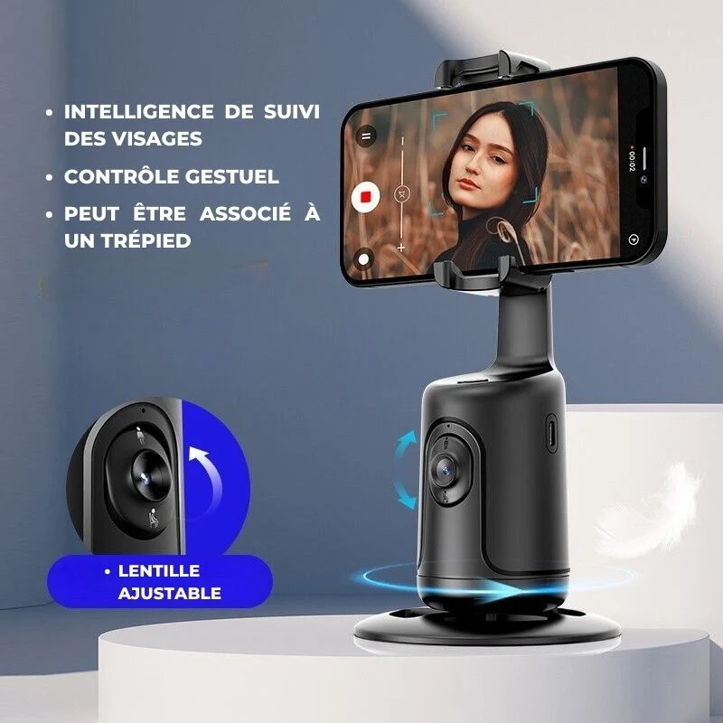 Support Intelligent Trépied Téléphone | Stabilisateur 360°