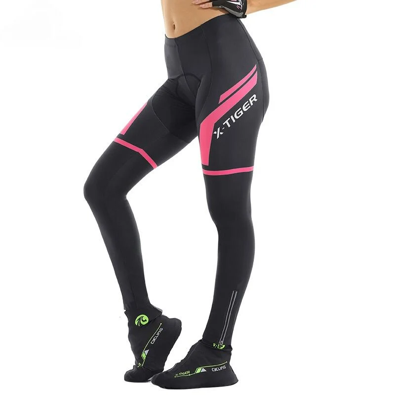 Tenues de cyclisme pour femmes⎮Collants noir et rose confort Gel 3D