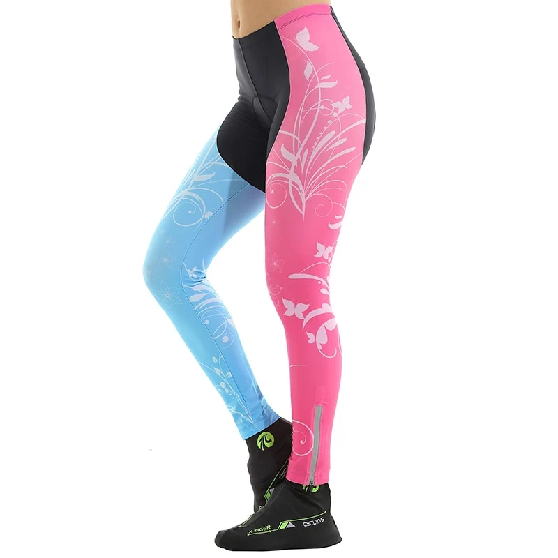 Tenues de cyclisme pour femmes⎮Collants rose et bleu confort Gel 3D