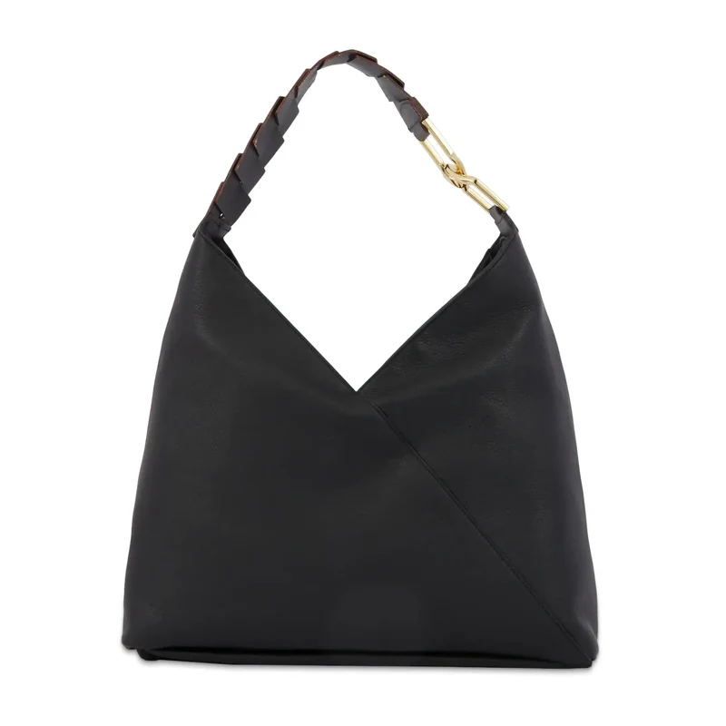 Lancel Sac Hobo zippé Pagode de Noir