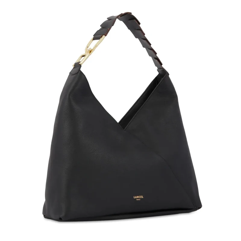 Lancel Sac Hobo zippé Pagode de Noir