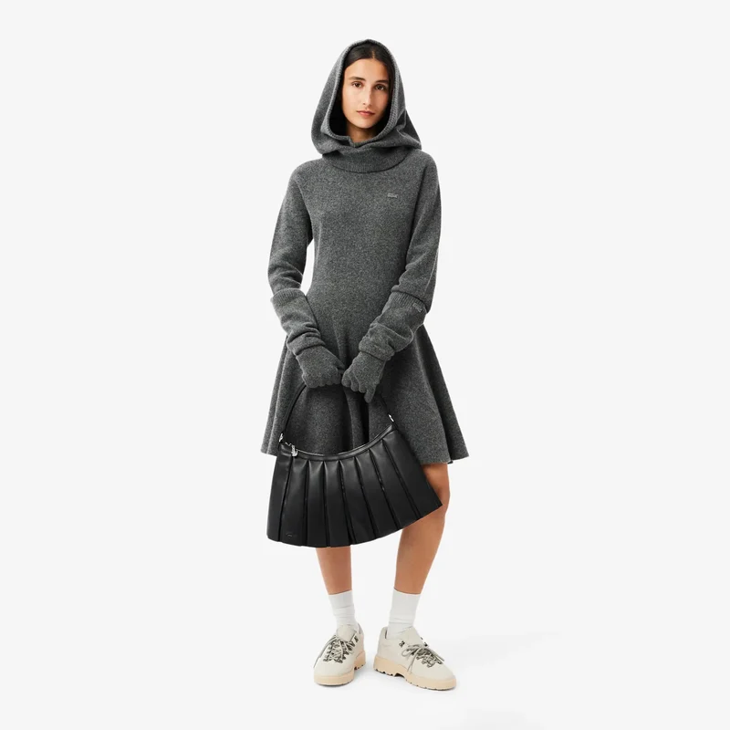 Lacoste Grand Sac Lenglen Défilé en cuir Noir