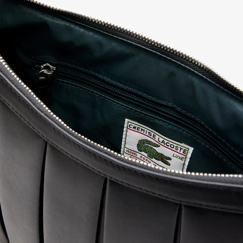 Lacoste Grand Sac Lenglen Défilé en cuir Noir