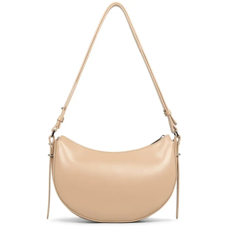 Lancaster Sac demi lune Zippé Suave Ace Beige Foncé