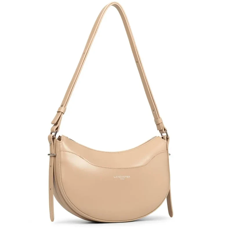 Lancaster Sac demi lune Zippé Suave Ace Beige Foncé
