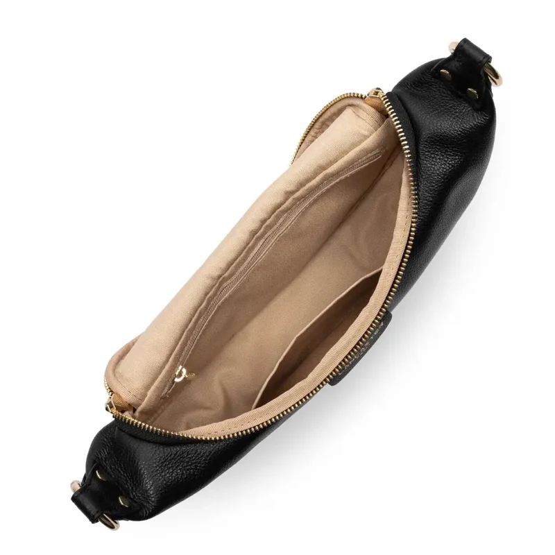 Lancaster Sac banane Zippé Dune Noir