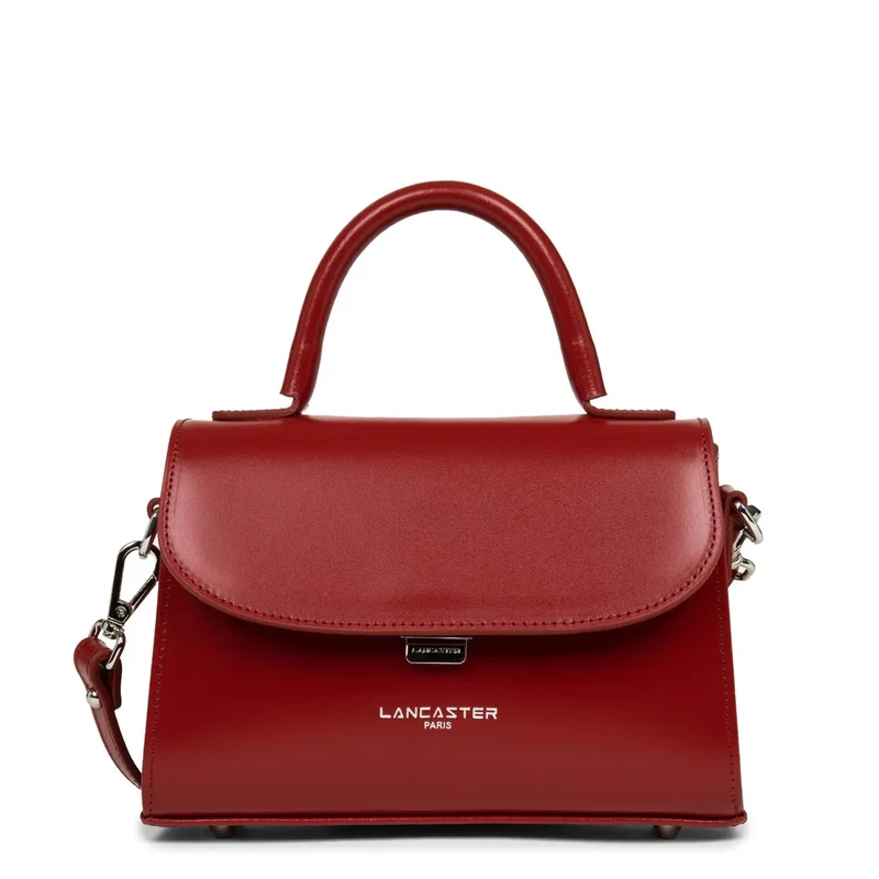 Lancaster Sac rabat cuir Suave Even Carmin