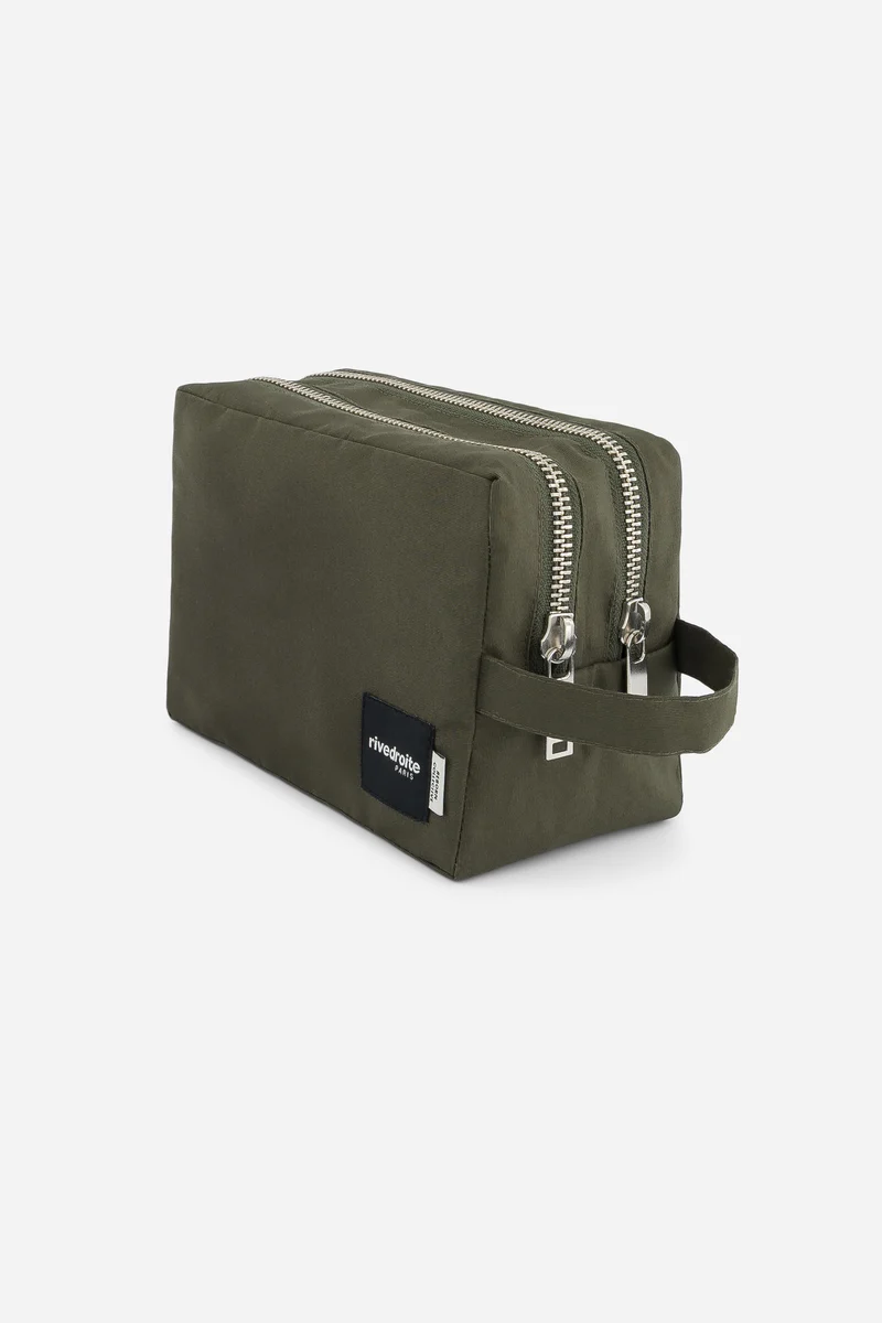 Charonne la trousse de toilette - Polyester recyclé Vert Kaki
