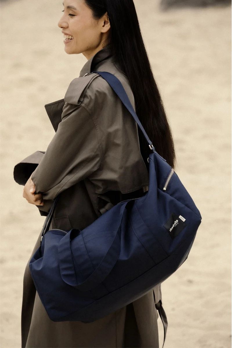 Servan le sac de voyage - Polyester recyclé Bleu Marine