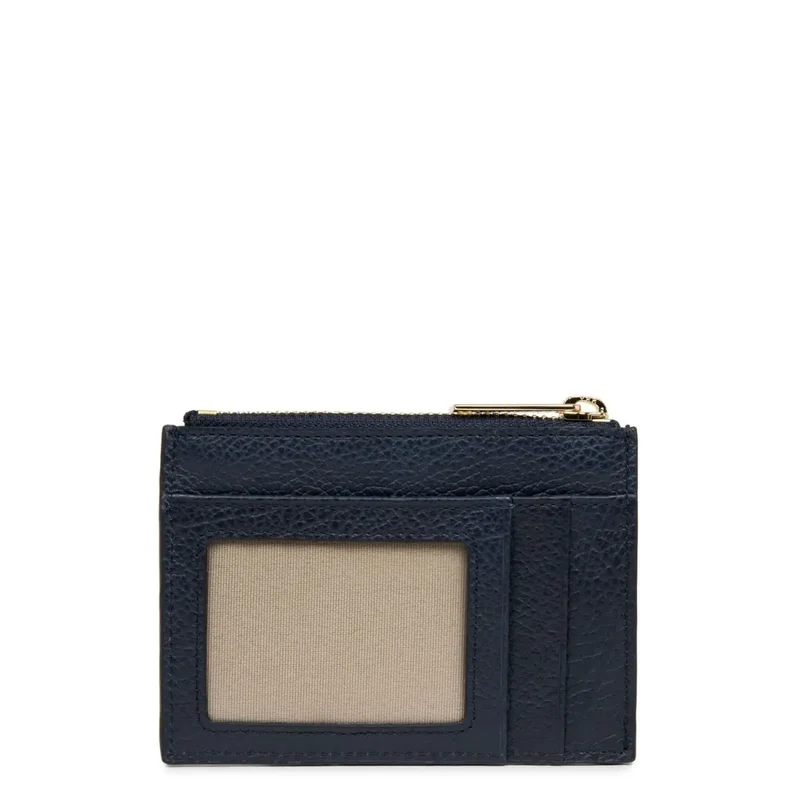 Lancaster Porte-cartes Zippé Dune Bleu Foncé