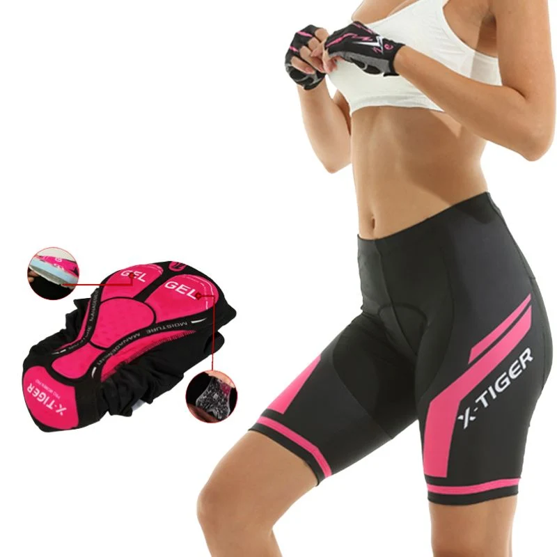 Tenues de cyclisme pour femmes⎮Shorts noir et rose