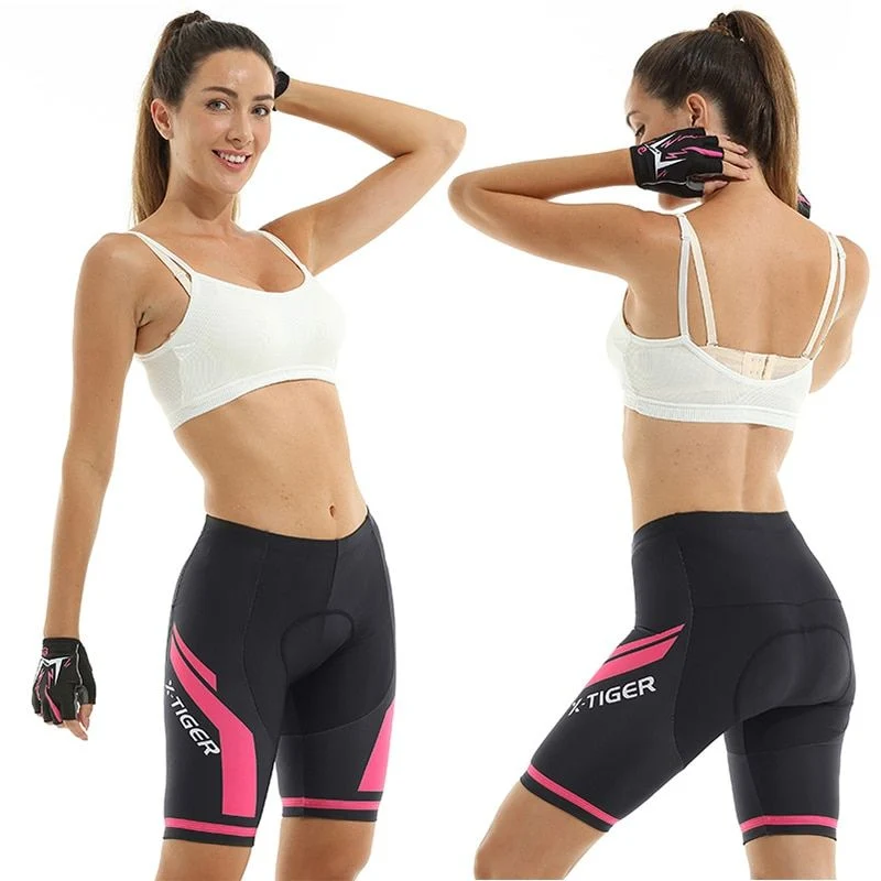 Tenues de cyclisme pour femmes⎮Shorts noir et rose