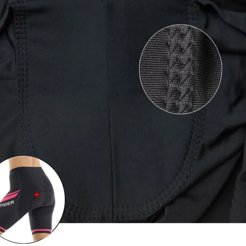 Tenues de cyclisme pour femmes⎮Shorts noir et rose