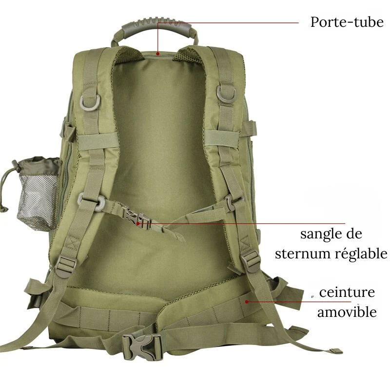 Sac à dos Randonnée 60 L | Militaire Robuste
