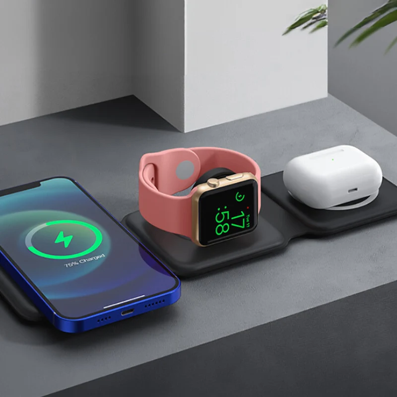 Chargeur sans fil 3 en 1 - voyage⎮Gadgets & Techno