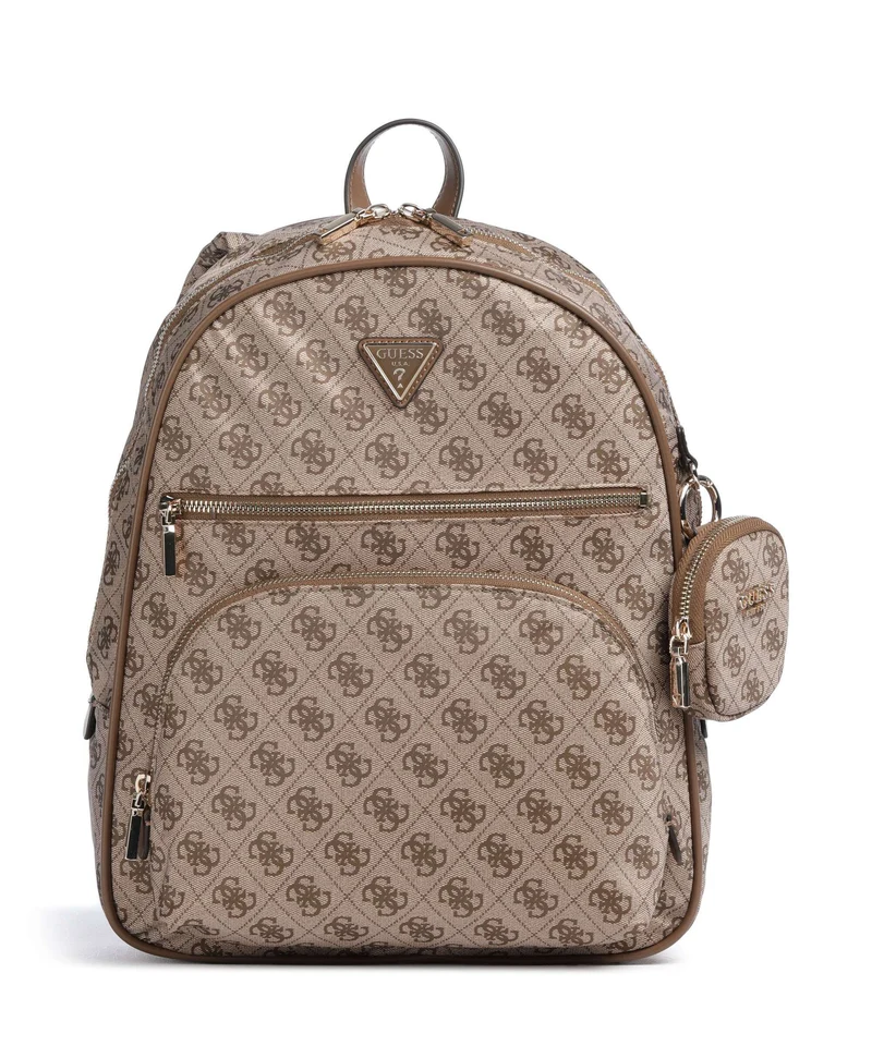 Guess Adrian Tech Logo Large Sac à dos latte logo