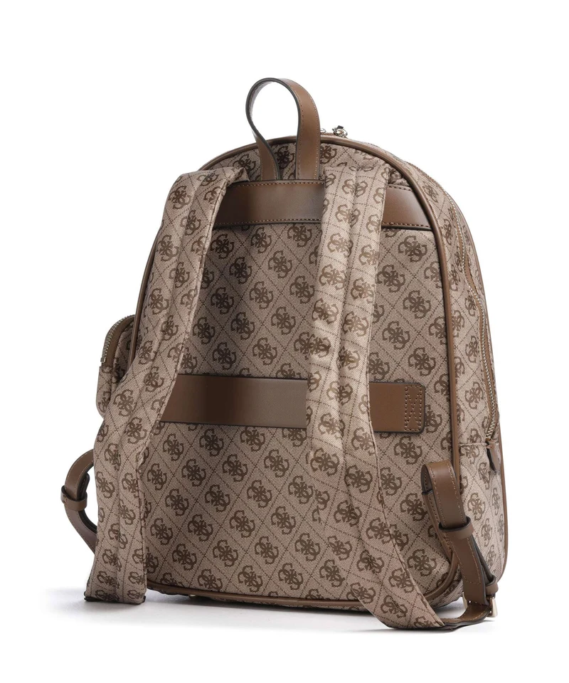 Guess Adrian Tech Logo Large Sac à dos latte logo