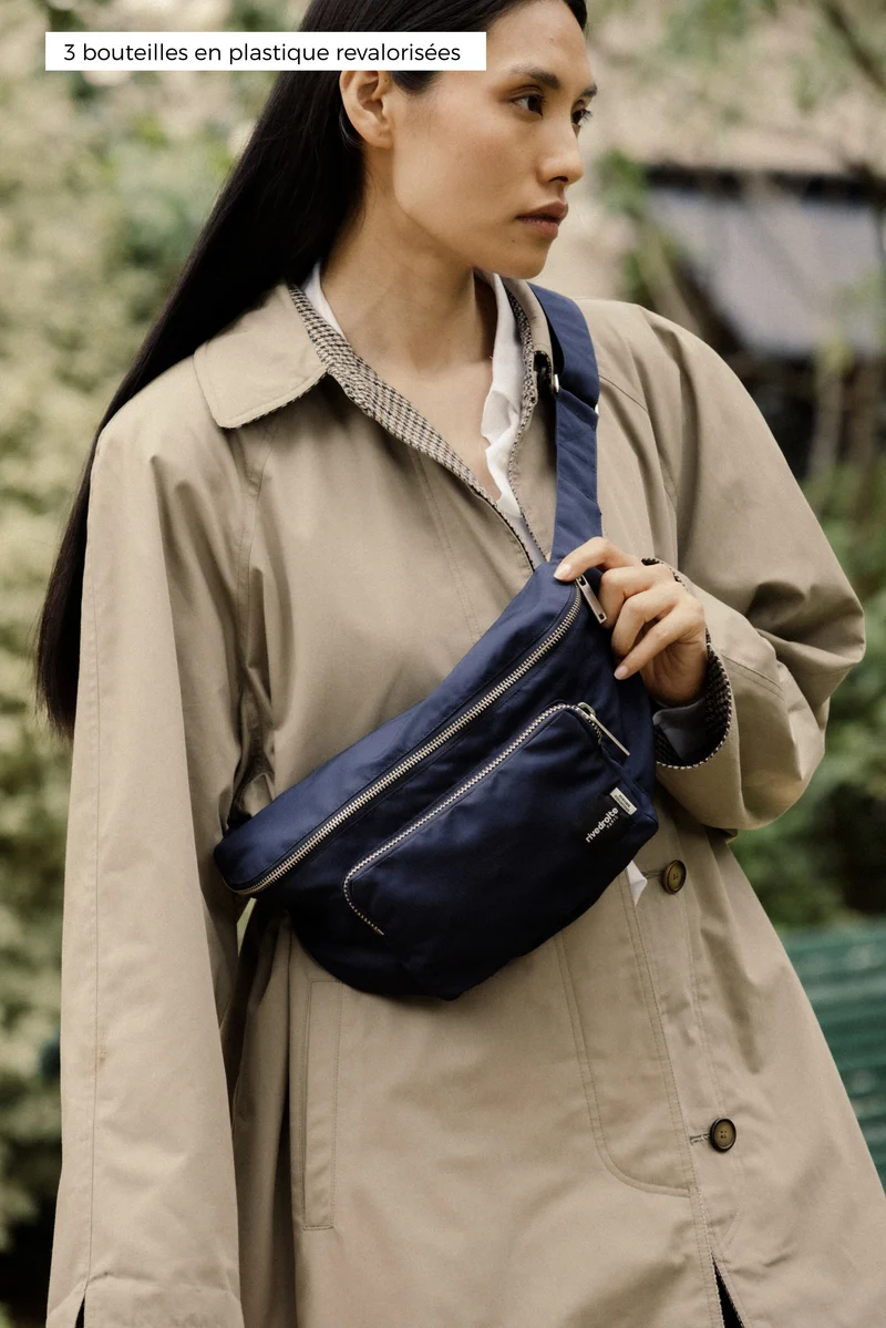 Joly XL le sac banane - Polyester recyclé Bleu Marine