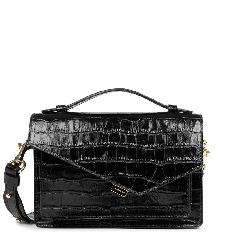 Lancaster Sac à Rabat Zoé Noir Croco