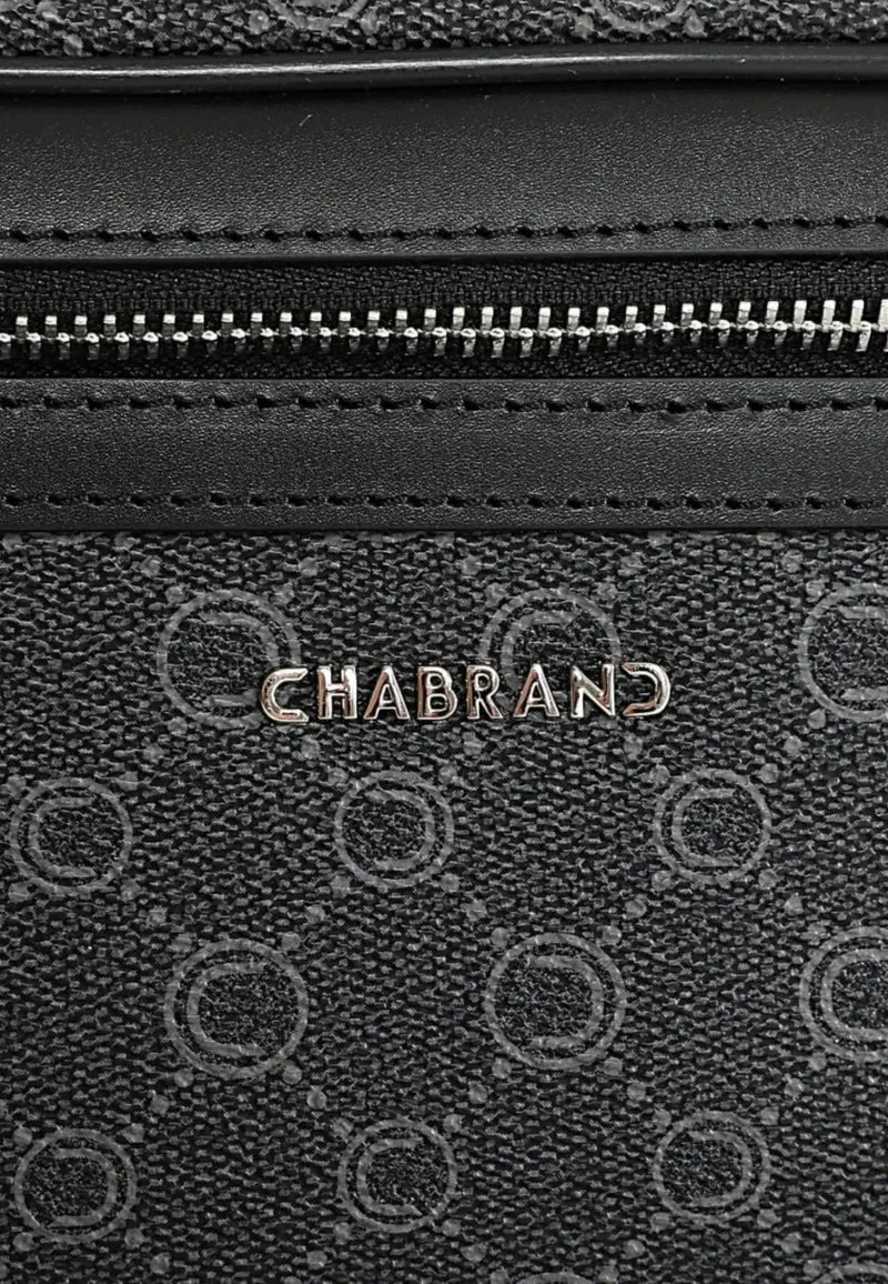 Chabrand Body-Bag Toile Enduite Cuir Noir