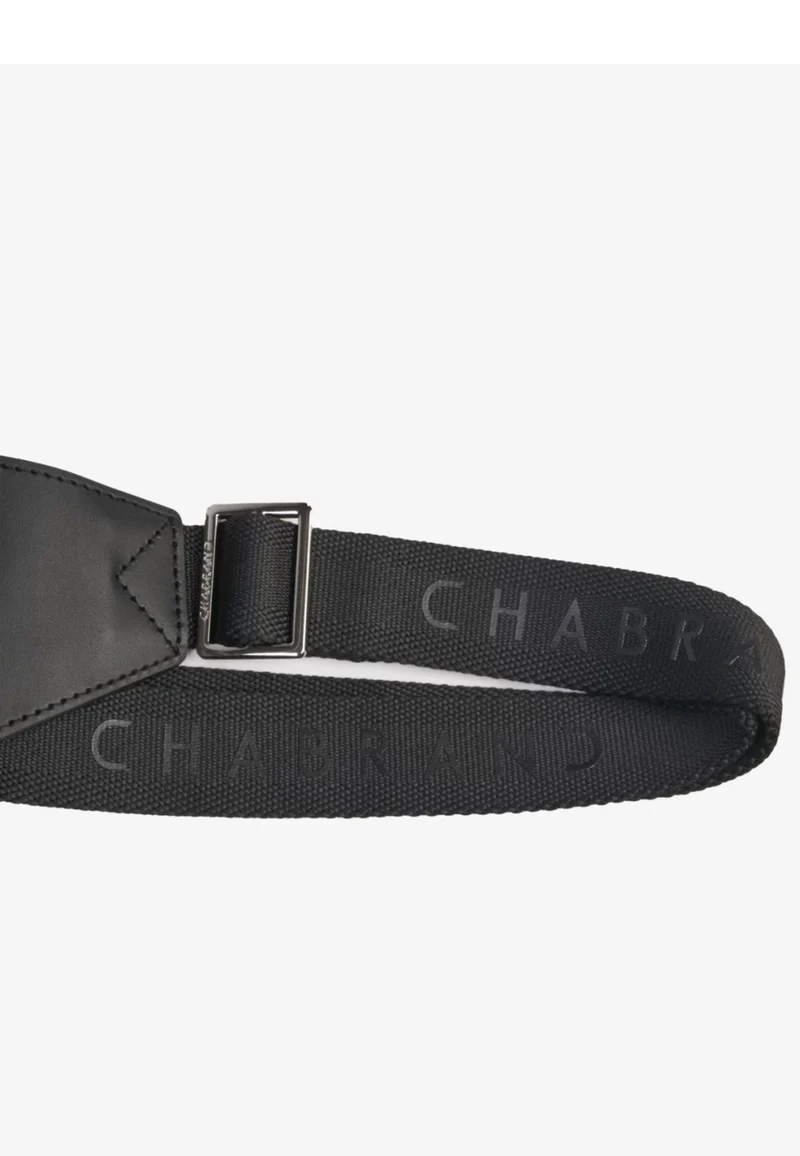 Chabrand Body-Bag Toile Enduite Cuir Noir