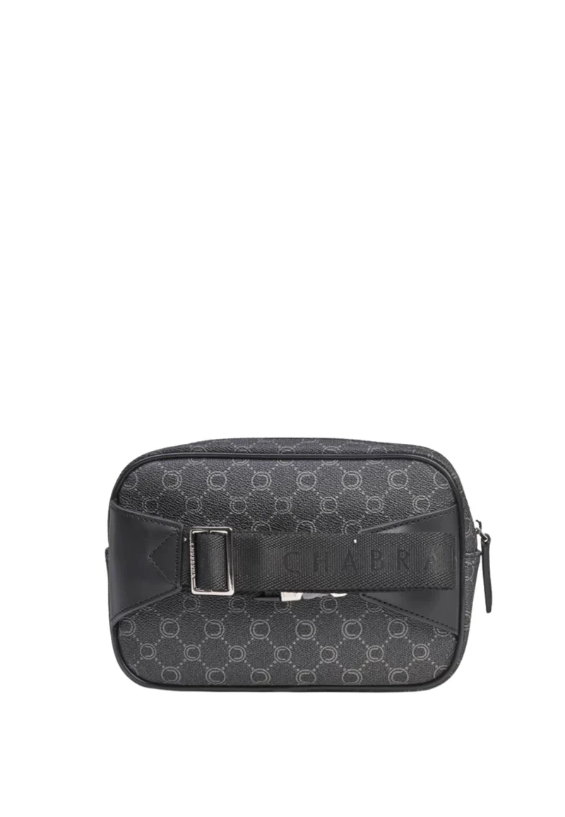 Chabrand Body-Bag Toile Enduite Cuir Noir