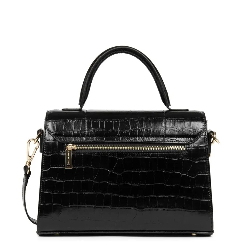 Lancaster Sac Exotic Trinity M Noir Croco