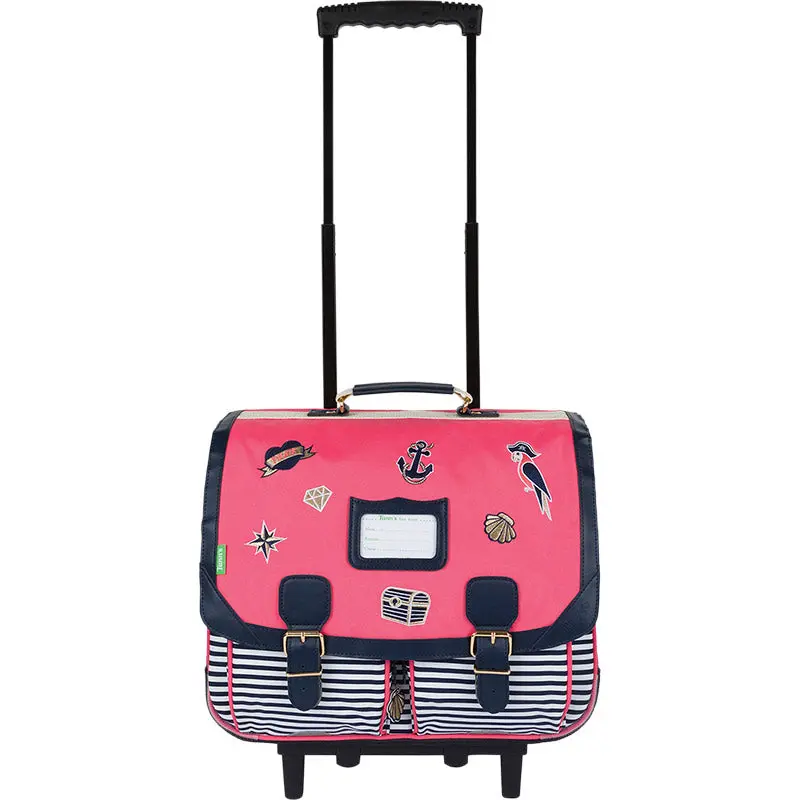 TANN'S Trolley 41 Cm Les Fantaisies Enora Rose/Bleu Marine
