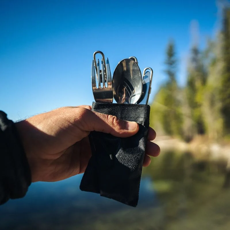 Couverts Pliables Acier Inoxydable⎮Camping & Plein air
