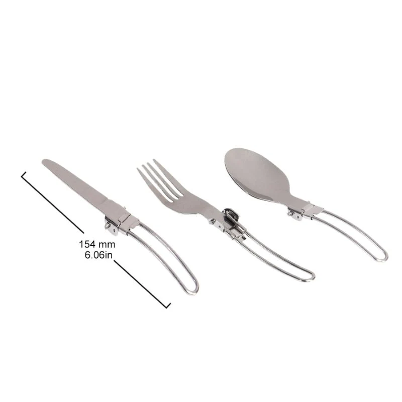 Couverts Pliables Acier Inoxydable⎮Camping & Plein air