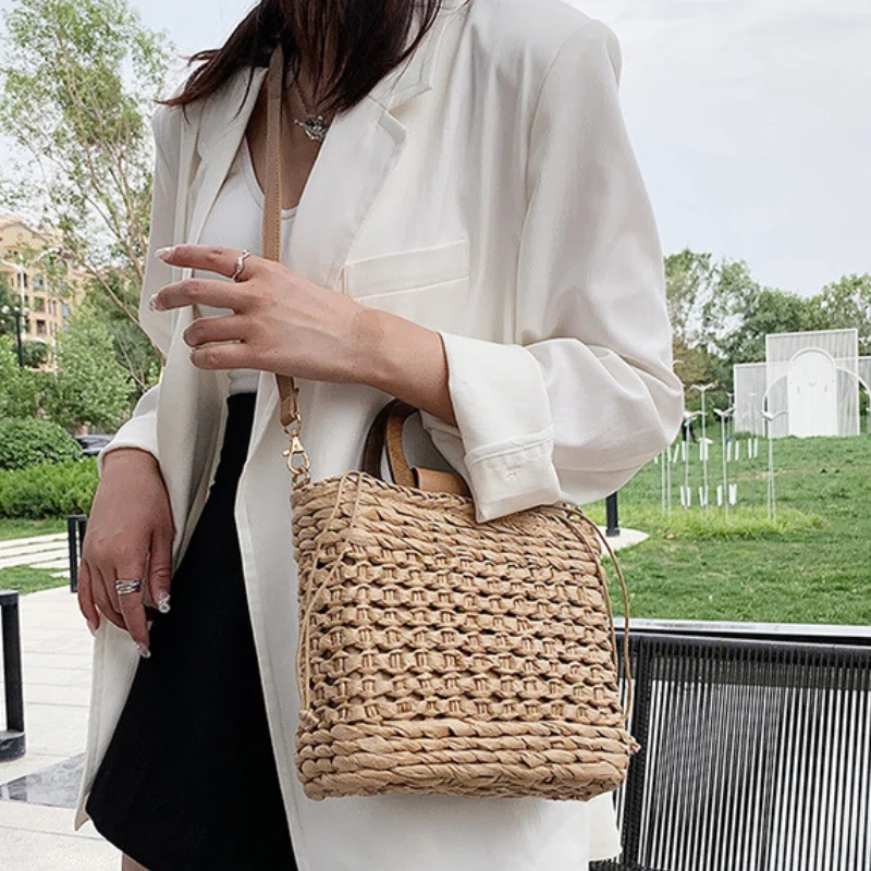 Sac à main de plage en paille pour femme⎮Summer & Chic