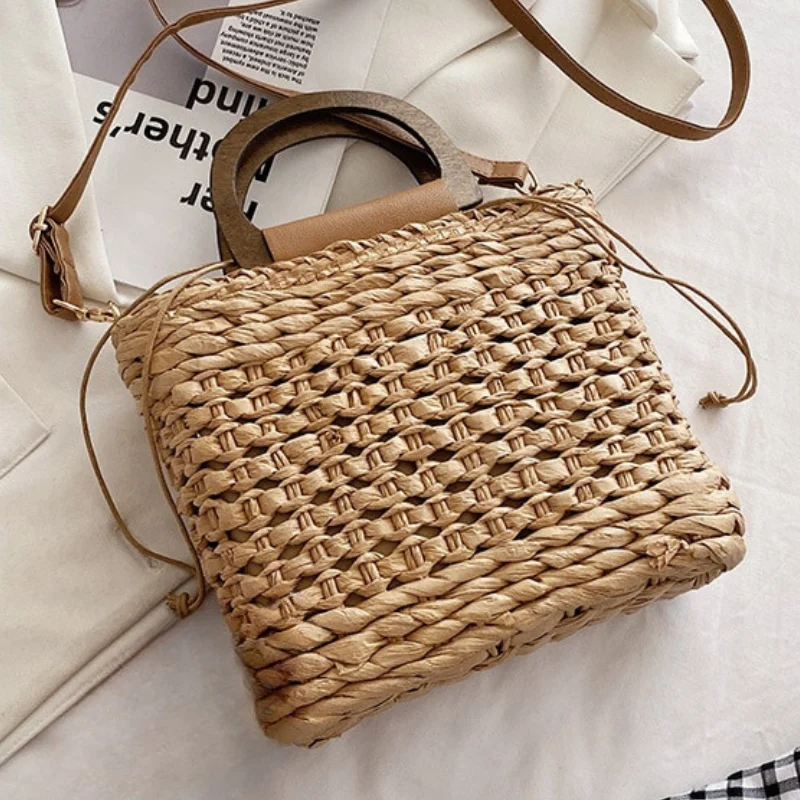 Sac à main de plage en paille pour femme⎮Summer & Chic