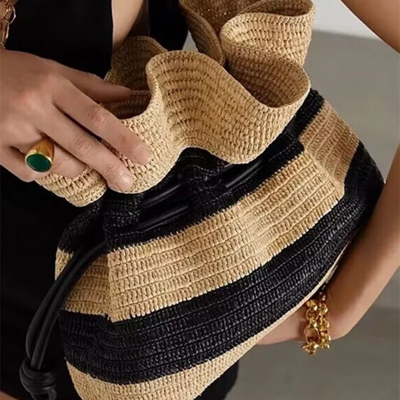 Sac en paille à bandoulière pour femme⎮Summer & Chic