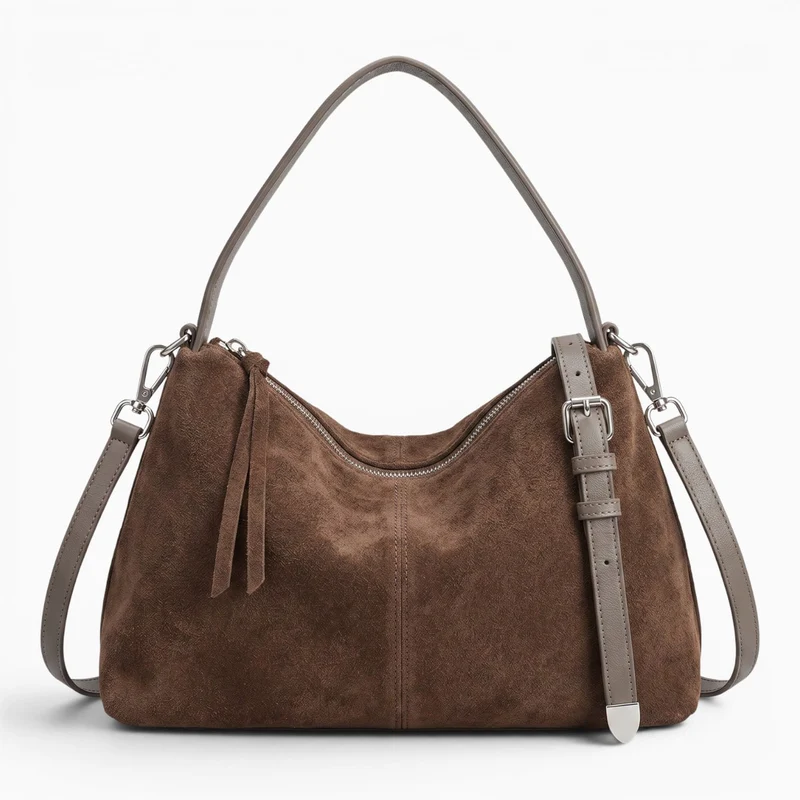 Sac À Main Hobo Femme Daim