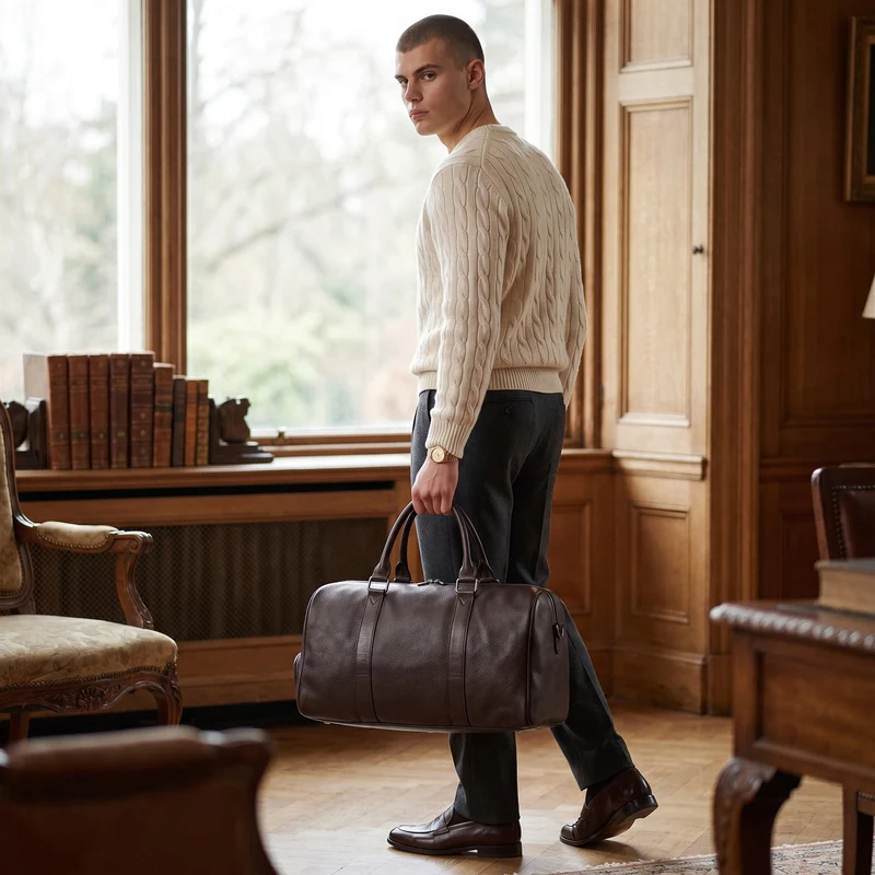 Sac de Voyage Cuir à Bandoulière