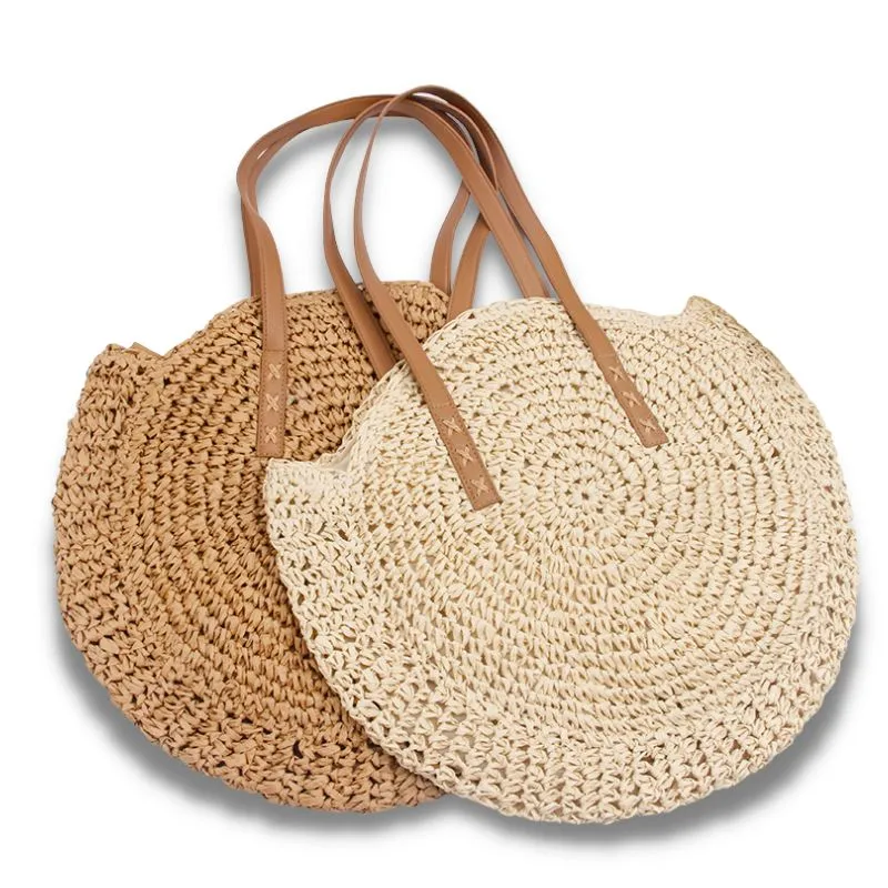 Sac de plage en raphia tissé à la main⎮Summer & Chic