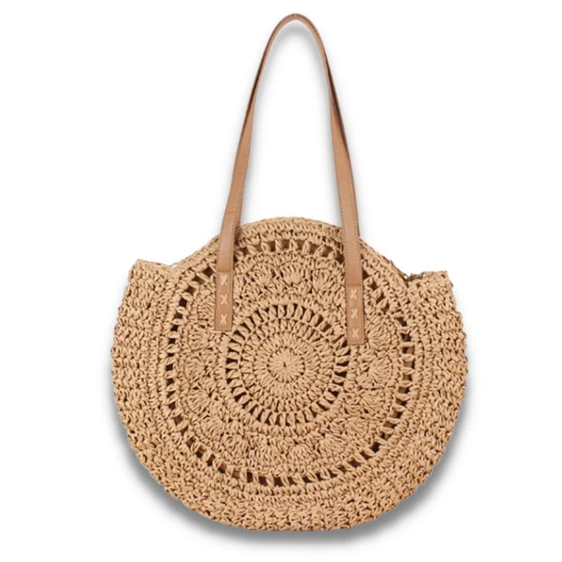 Sac de plage en raphia tissé à la main⎮Summer & Chic