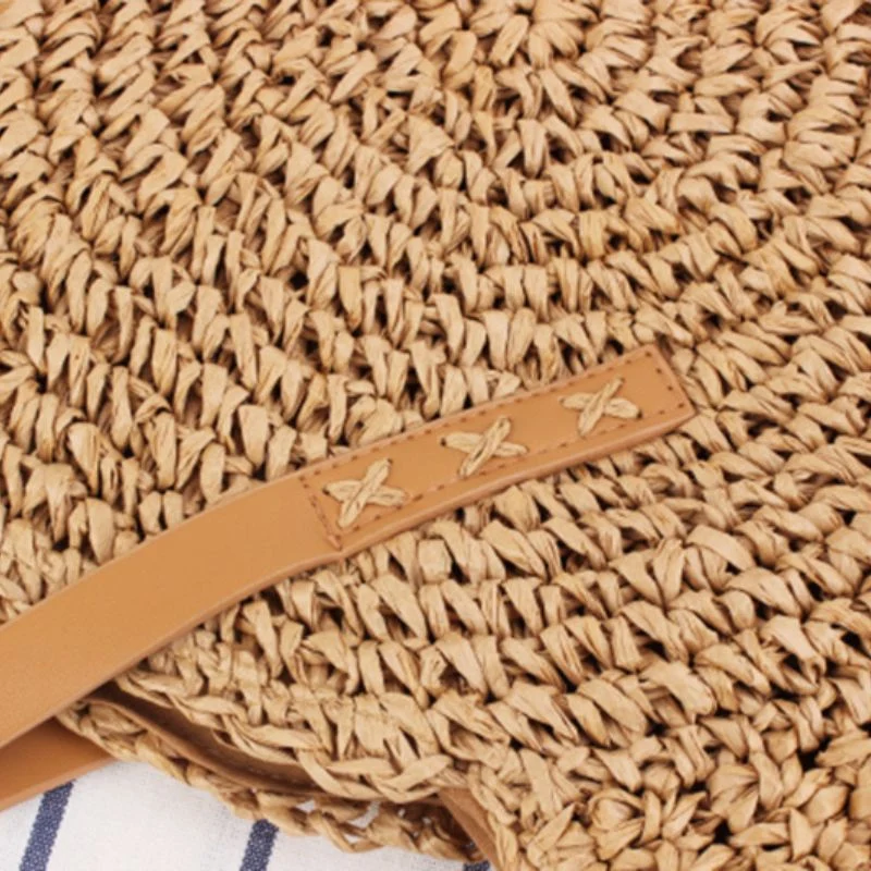 Sac de plage en raphia tissé à la main⎮Summer & Chic