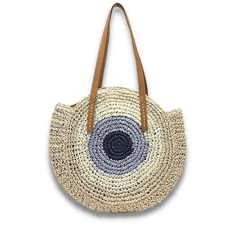 Sac de plage en raphia tissé à la main⎮Summer & Chic
