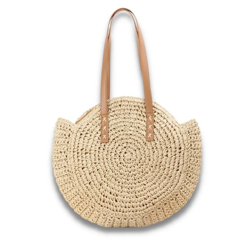 Sac de plage en raphia tissé à la main⎮Summer & Chic
