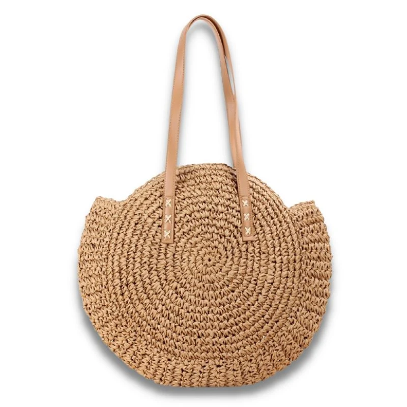 Sac de plage en raphia tissé à la main⎮Summer & Chic