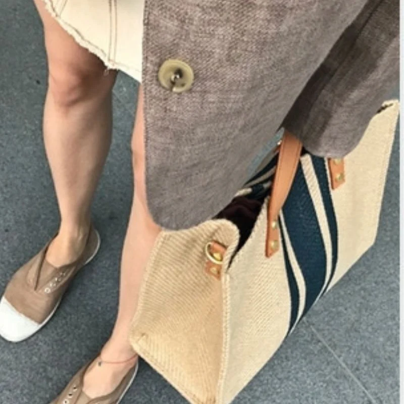 Sac en lin portable pour femme⎮Summer & Chic