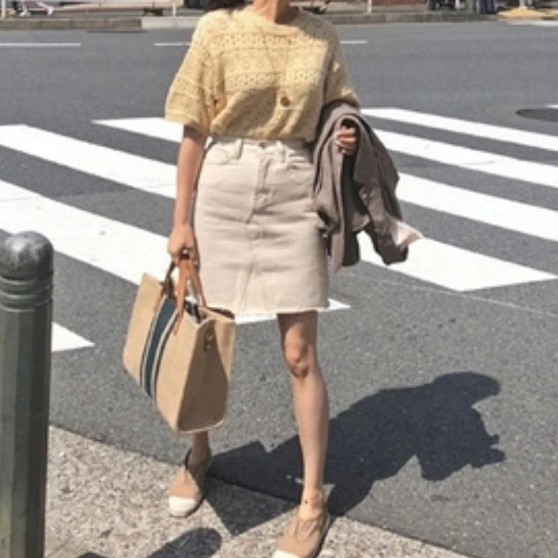 Sac en lin portable pour femme⎮Summer & Chic