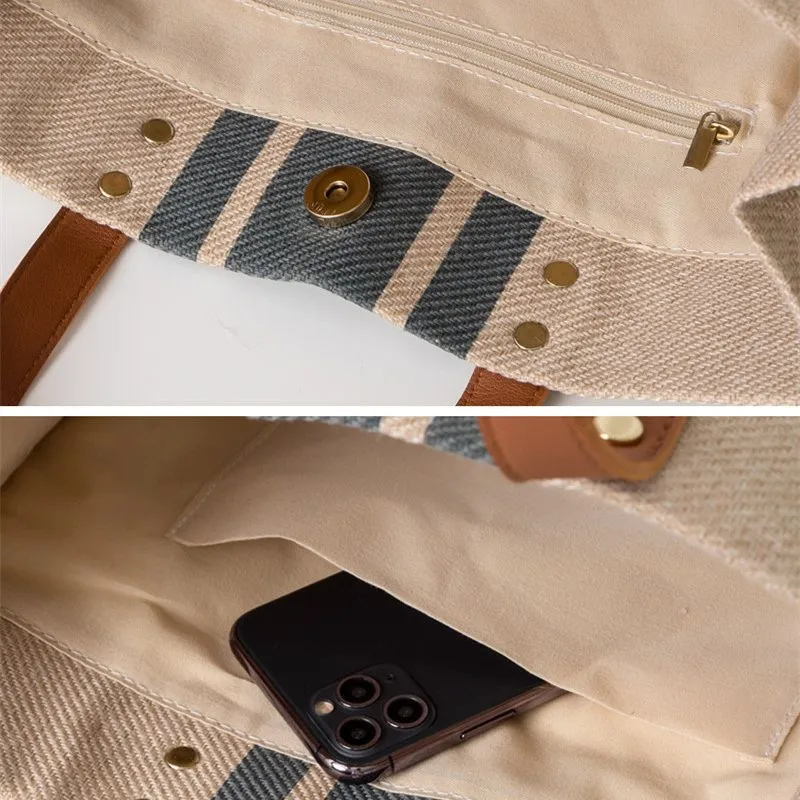 Sac en lin portable pour femme⎮Summer & Chic