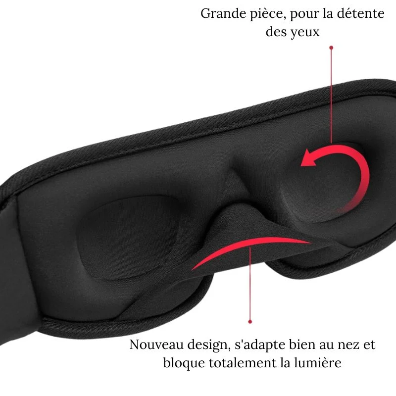 Aides au sommeil⎮Masque de sommeil 3D confort voyages