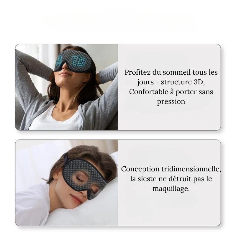 Aides au sommeil⎮Masque de sommeil 3D confort voyages