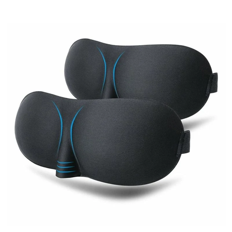 Aides au sommeil⎮ Masque de sommeil 3D en lot de 2 pour voyages