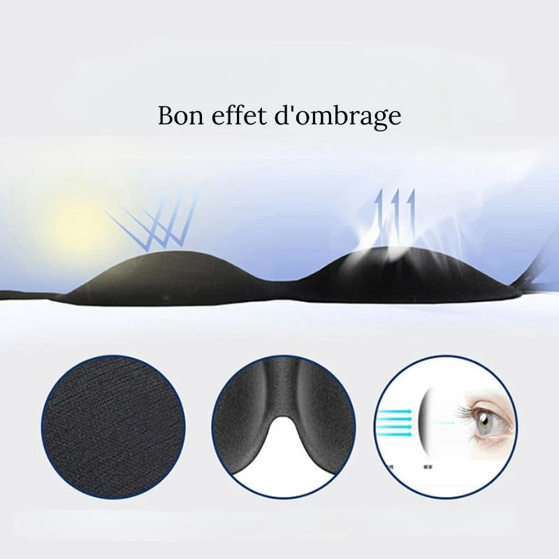 Aides au sommeil⎮ Masque de sommeil 3D en lot de 2 pour voyages