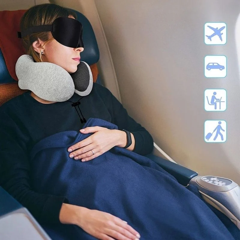 Kit oreiller de voyage plus masque et boules Quies⎮Aides au sommeil